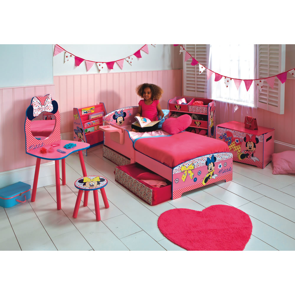Minnie Mouse Toddler Bed Storage And Shelf Minnie Mouse Toddler Bed Storage And Shelf
